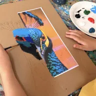 Bunter Pfau — Ein Acryl-Malworkshop für Kinder